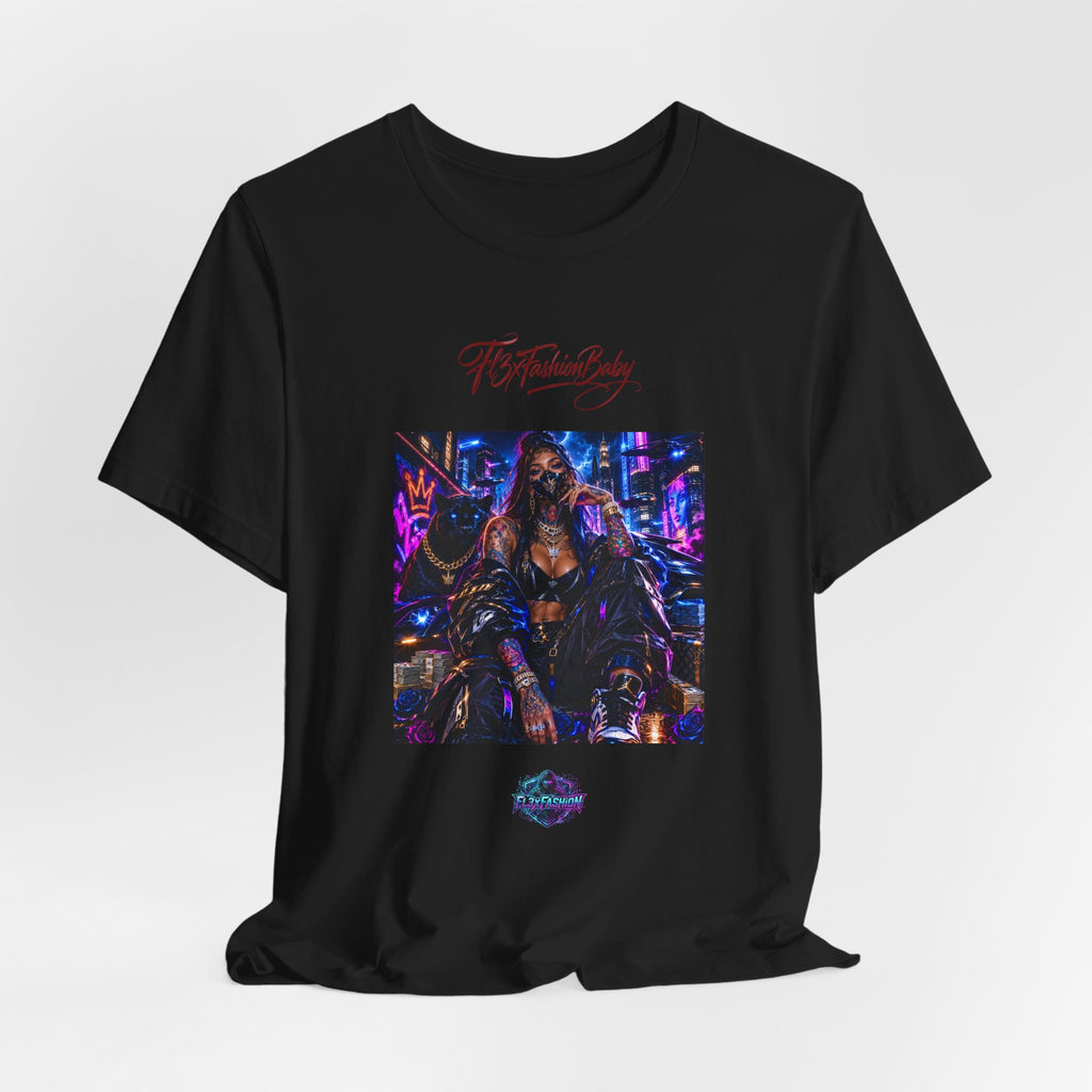 T-Shirt — Futuristic Cyber City Graphic Tee ("It's Fashion Baby")