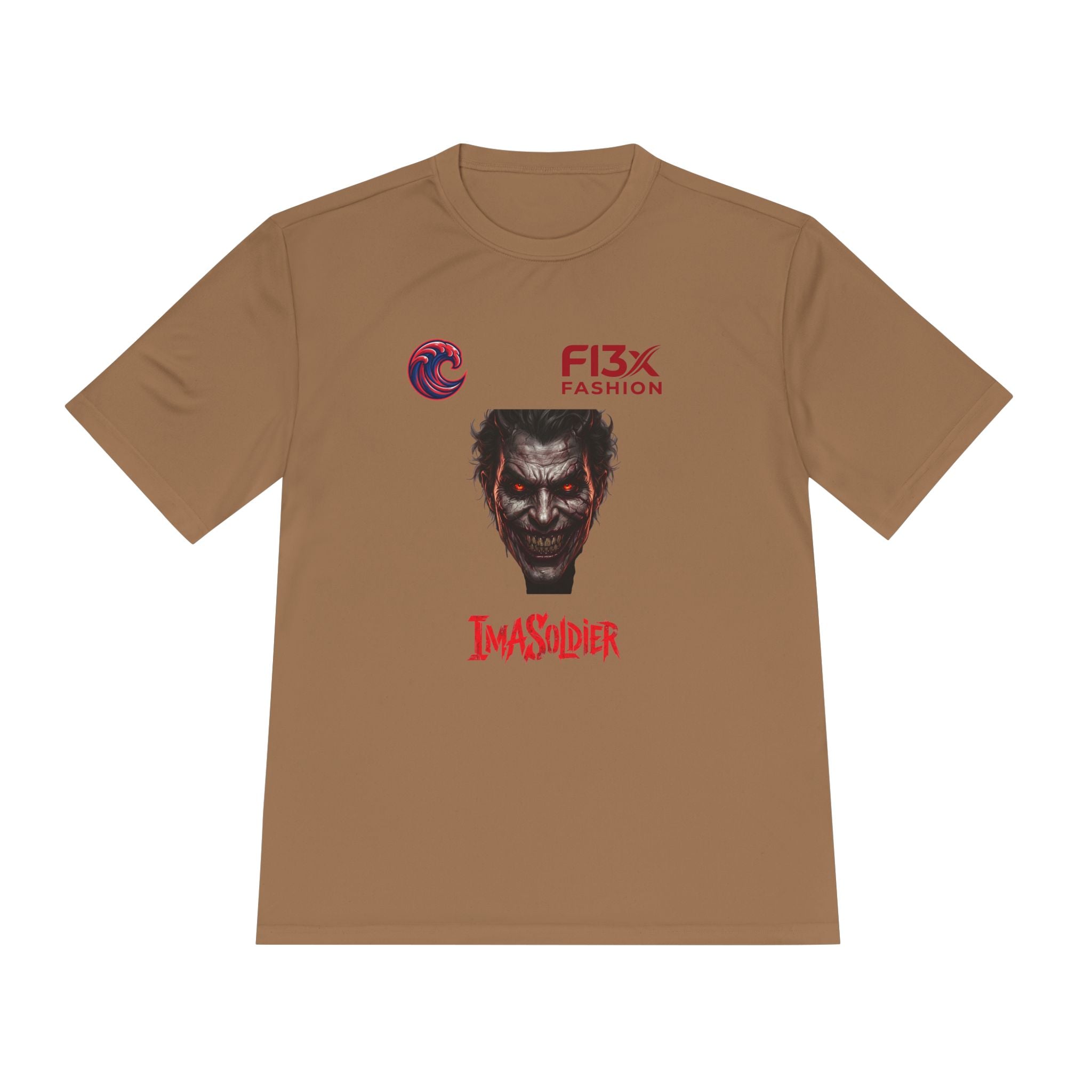 ImaSoldier Graphic Tee — Dark Joker Face Logo Moisture‑Wicking Shirt