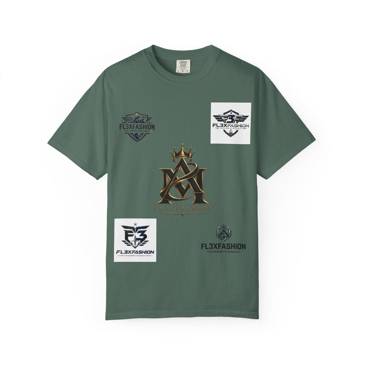Graphic T-Shirt — Mythic Warrior Back Print with Crest Logos