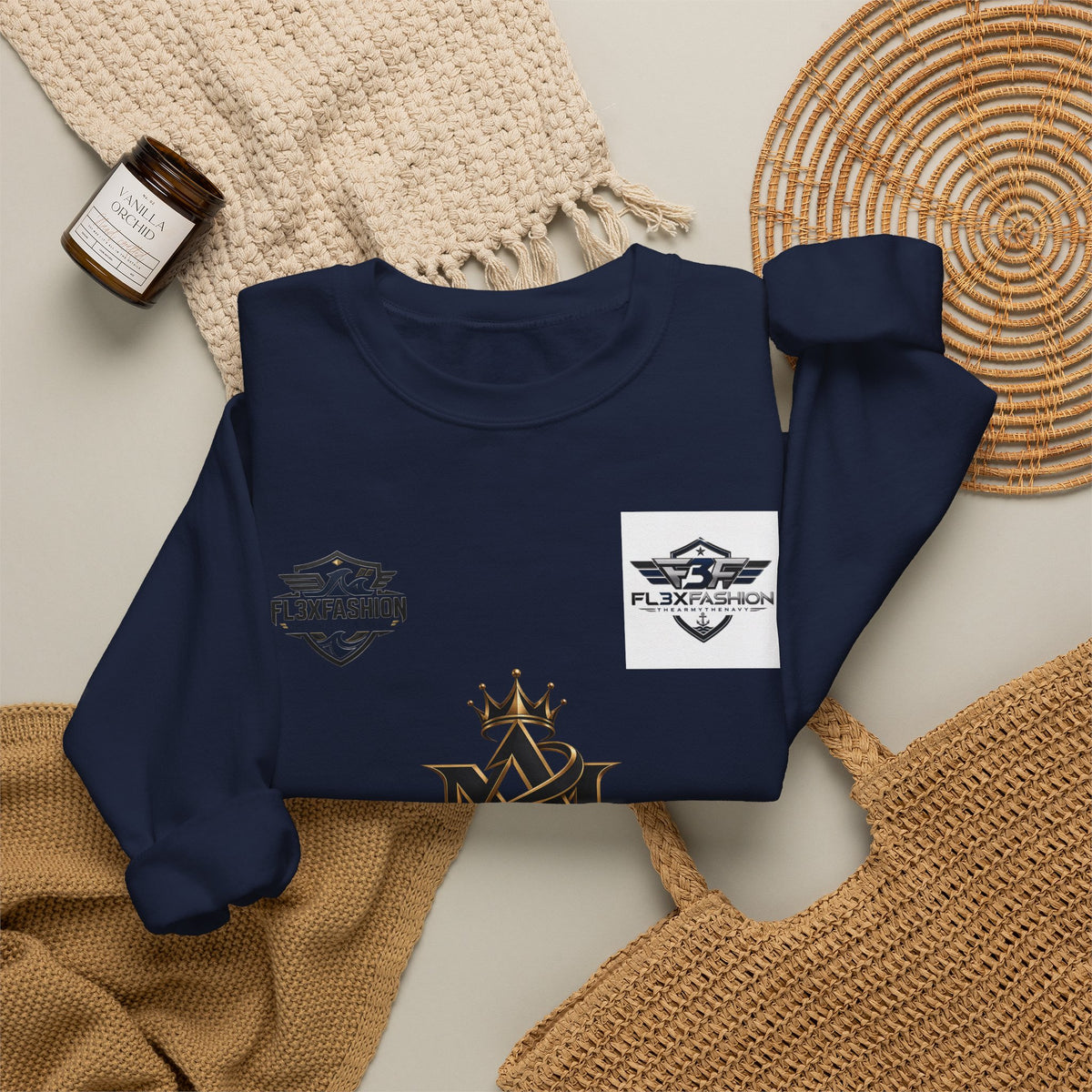 Logo Patch Crewneck Sweatshirt — Minimal Streetwear Brand Logos