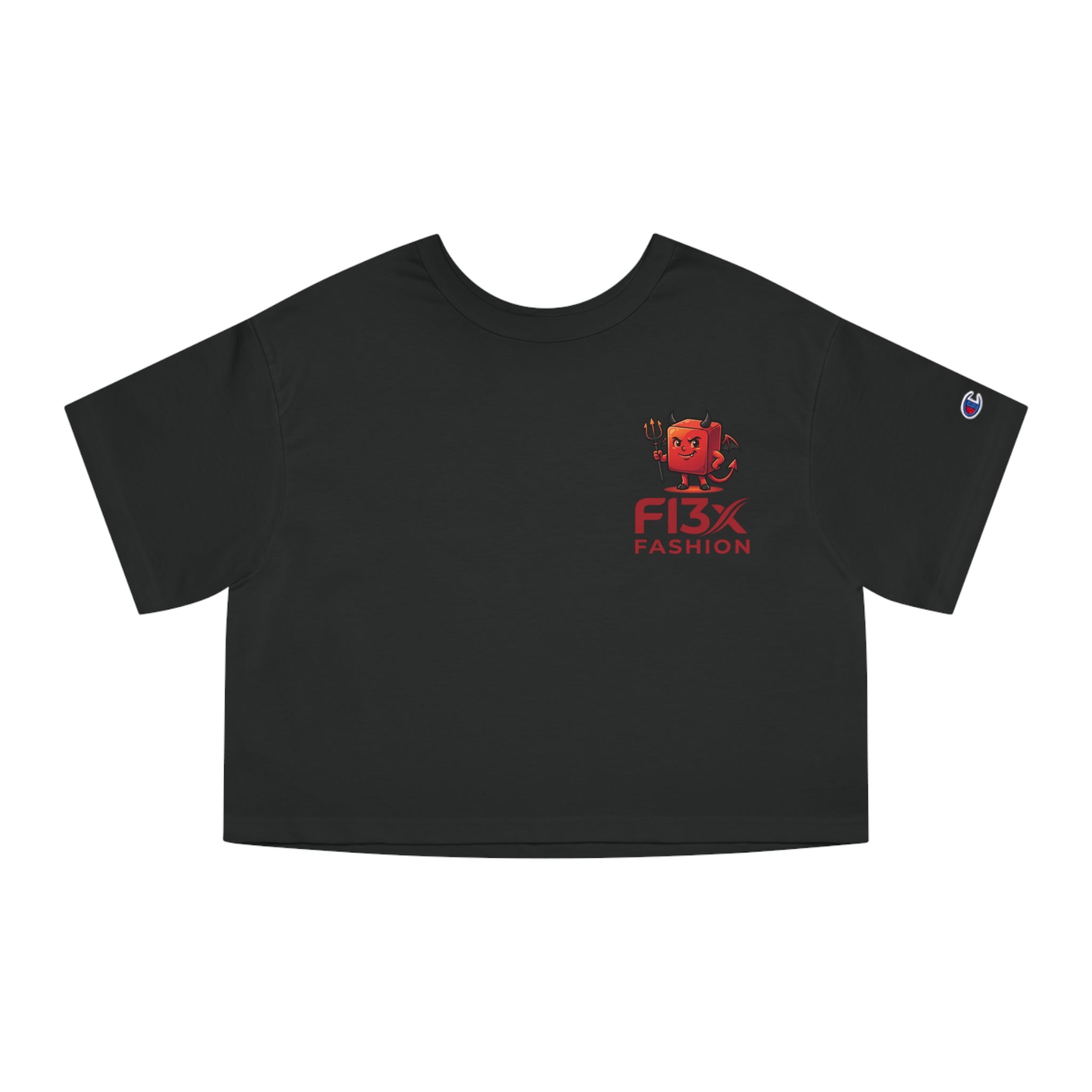 Devil Demon Graphic Cropped Tee