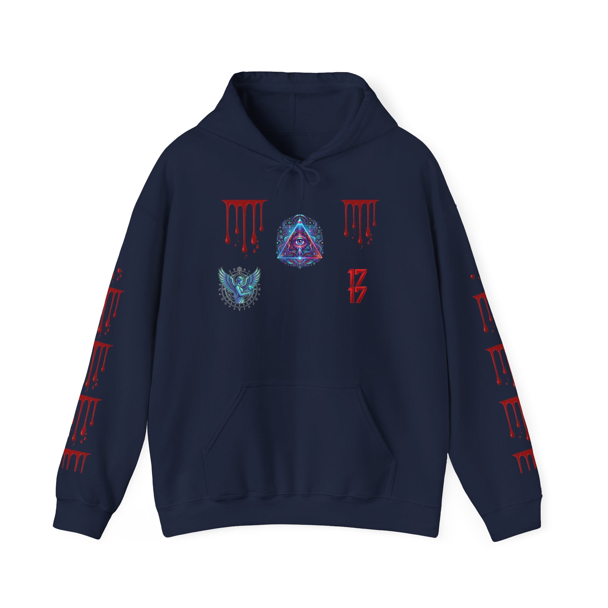 Hoodie — Gothic 1717 Dripping Symbols Pullover