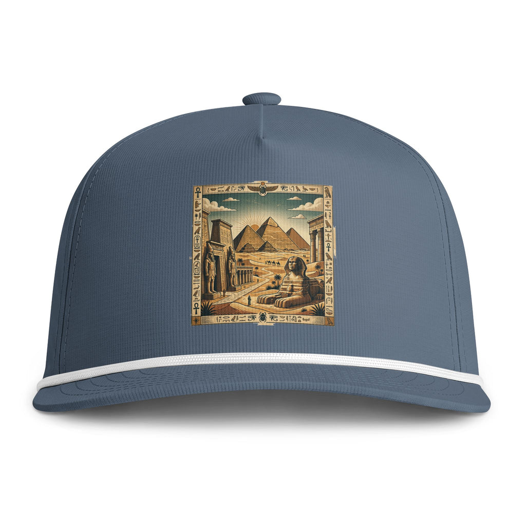 Trucker Hat — Vintage Egyptian Pyramids Sunwashed Rope Cap