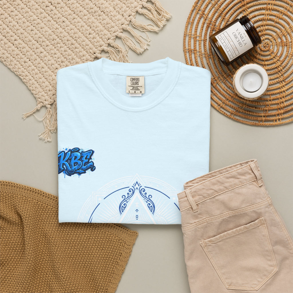 T-Shirt — Blue Geometric Mandala Bandana Graphic