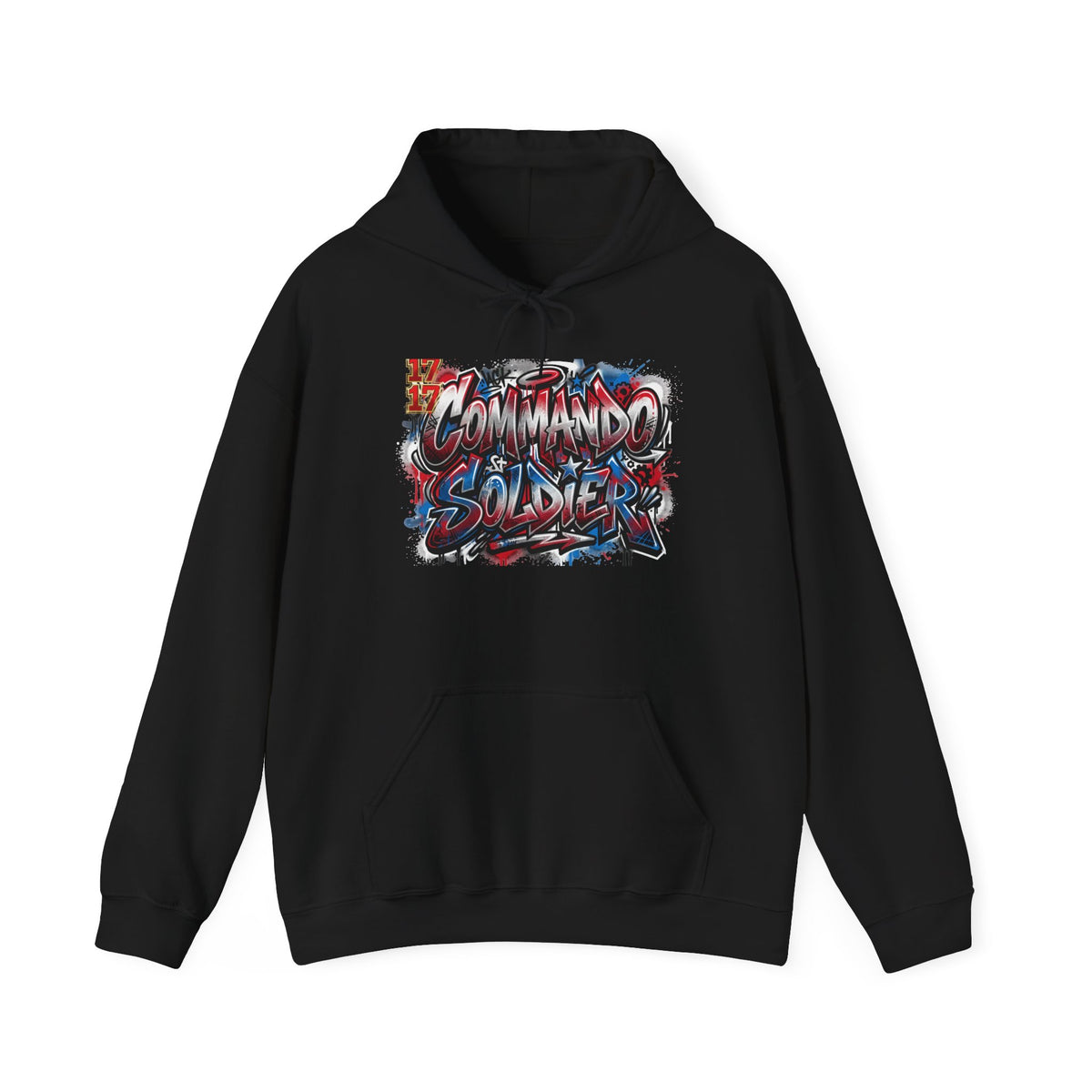 Commander Soldiers Hoodie — Urban Graffiti Military Tribute Sweatshirt