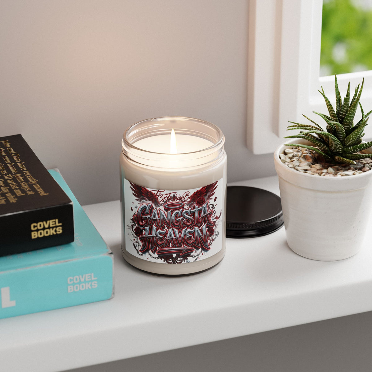 Gangsta Heaven Scented Soy Candle — 9oz Jar, Urban Graffiti Design
