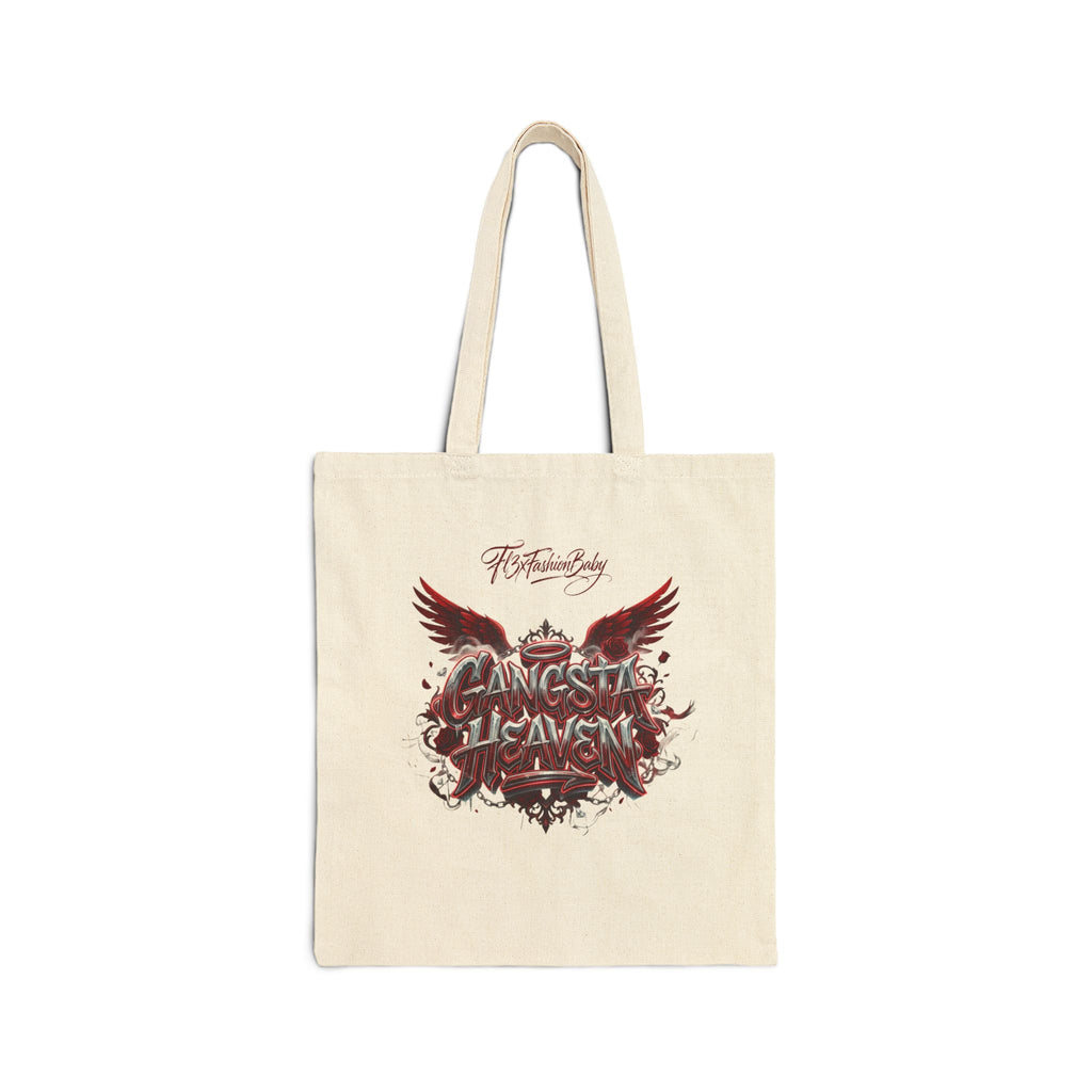 Canvas Tote — 'Angels of Heaven' Winged Crest Eco Shopper