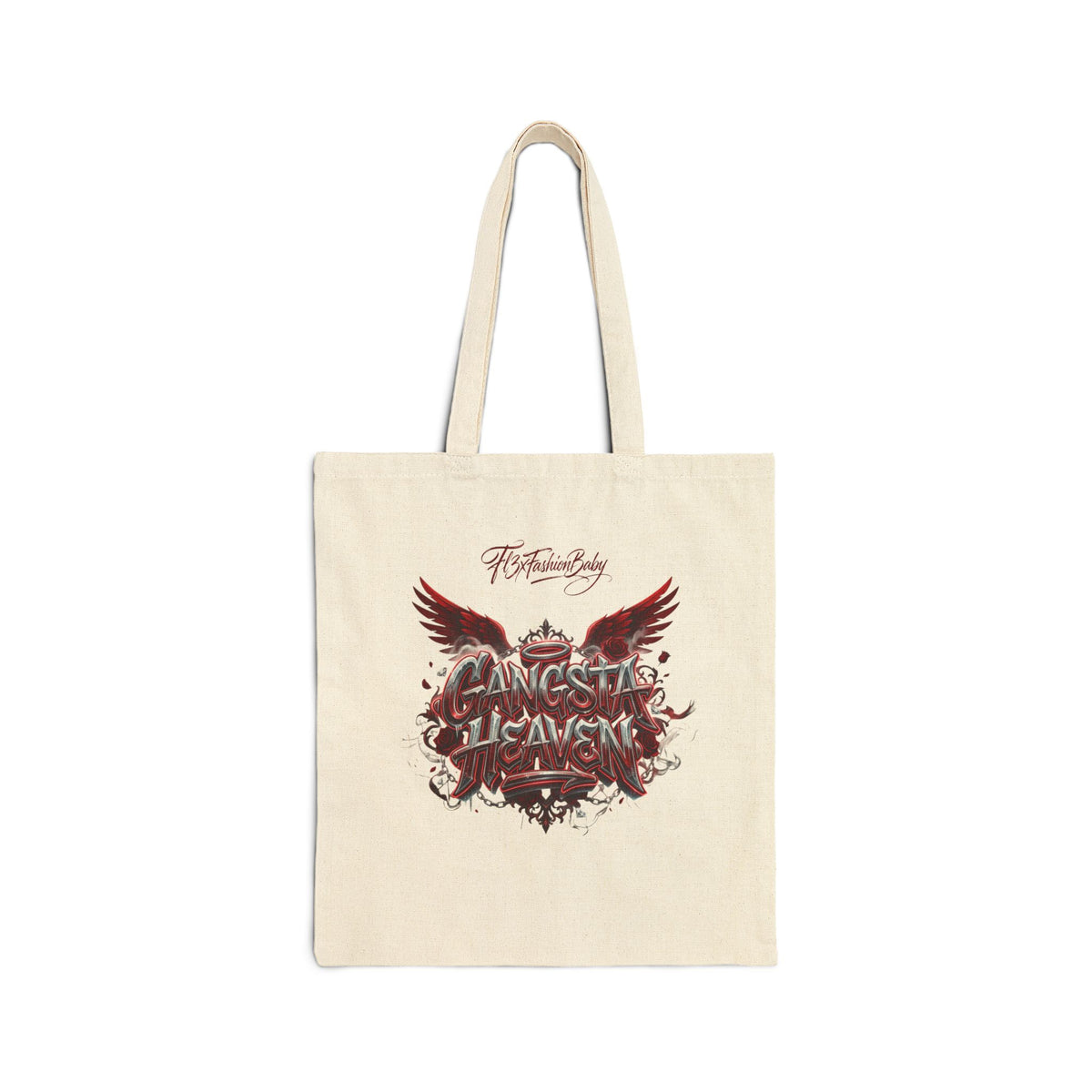 Canvas Tote — 'Angels of Heaven' Winged Crest Eco Shopper