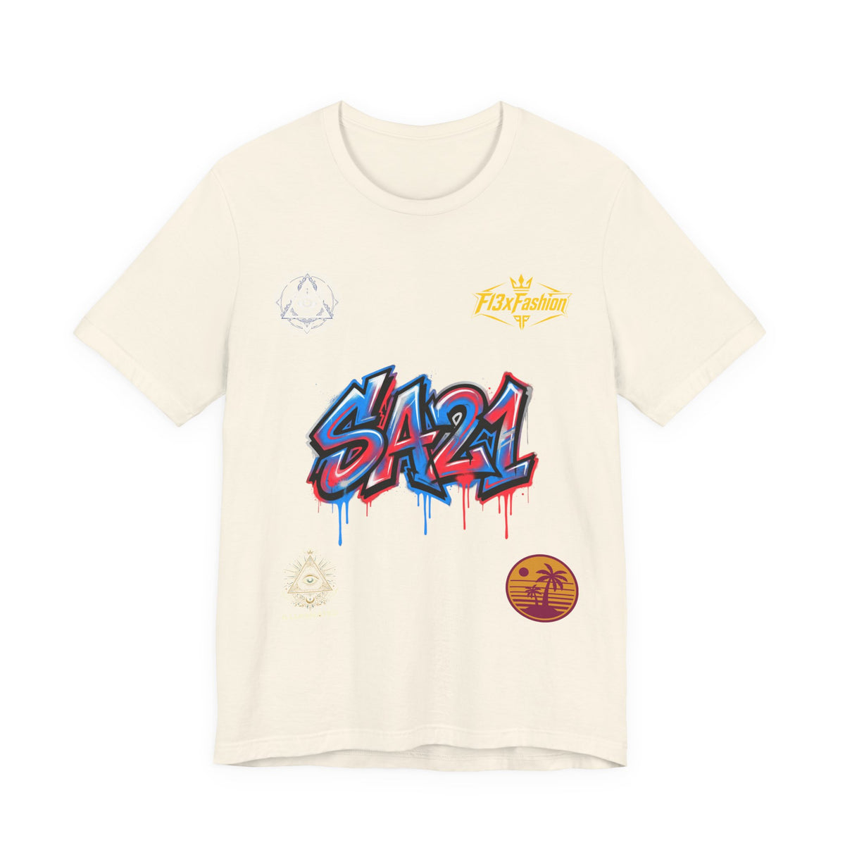 SA21 Graffiti Logo Tee — Streetwear Graphic T-Shirt