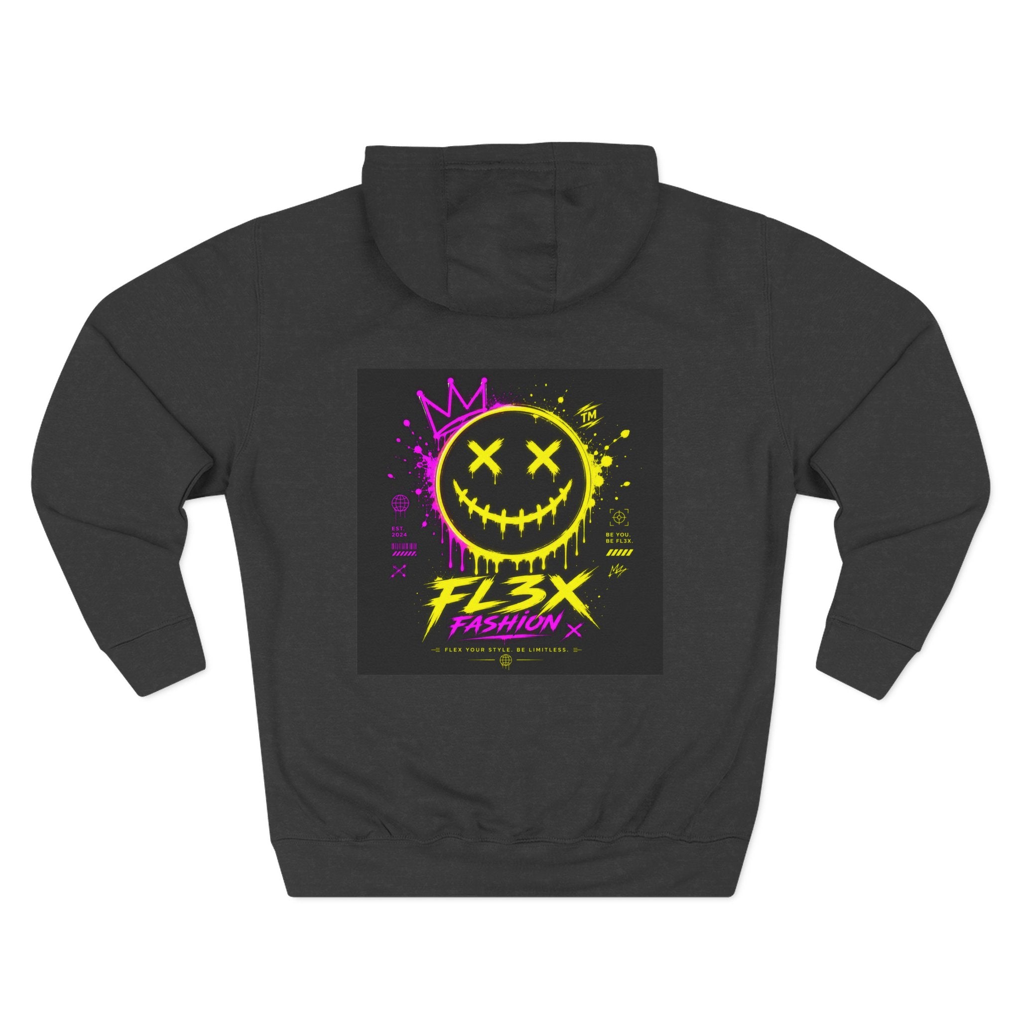 Smiley Neon Graphic Hoodie — FL3X Fashion Streetwear
