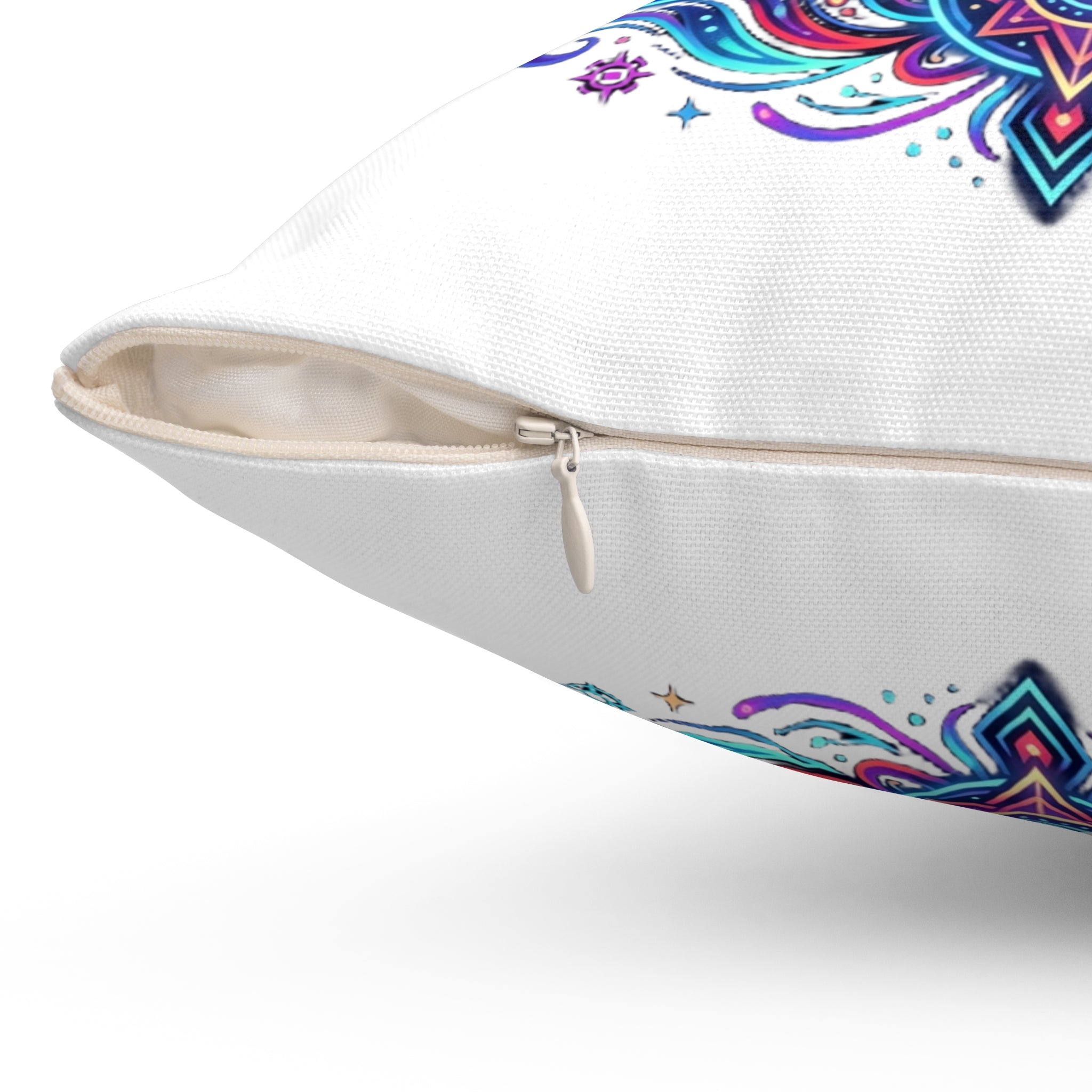 Mystic Third Eye Triangle Pillow - Psychedelic Spiritual Decorative Throw