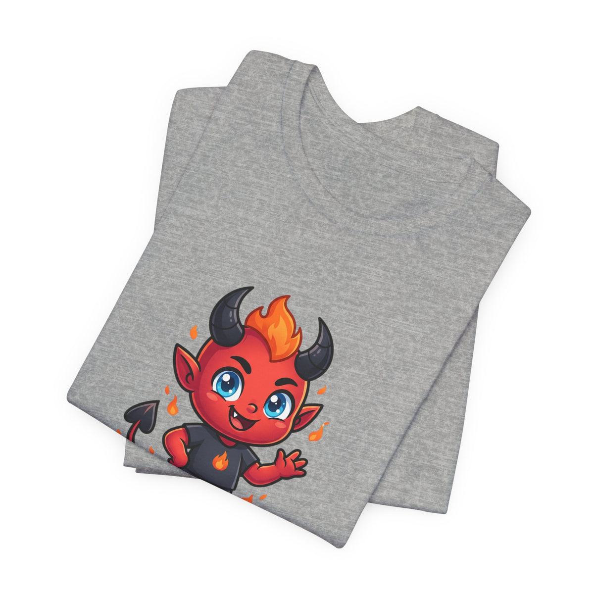 Devil Baby Graphic Tee — Cute Red Demon Cartoon Shirt