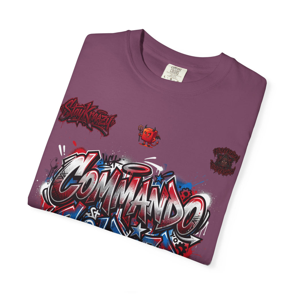 Commando Soldier Graphic T-Shirt — Streetwear Graffiti Design