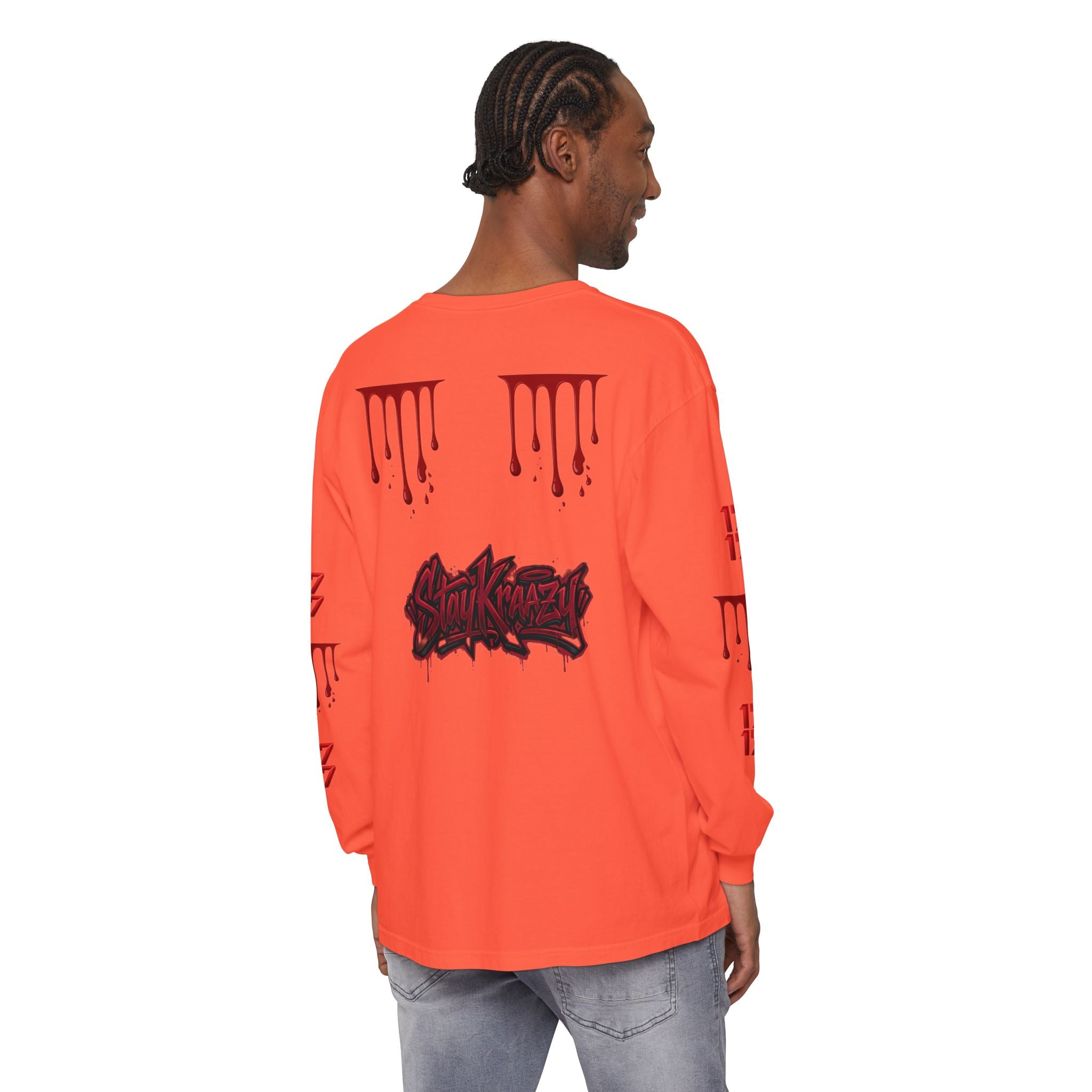 Blood Drip Graphic Long Sleeve Tee