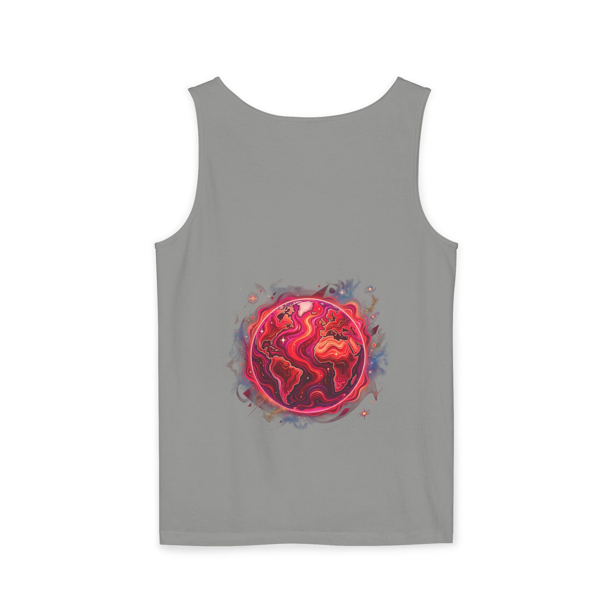 Red Planet Graphic Tank Top — '17/17' Streetwear Planet Design