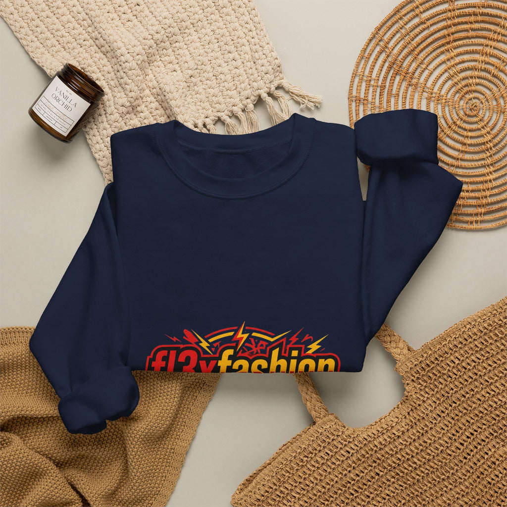 Logo Pattern Sweatshirt — fi3xfashion Graphic Crewneck