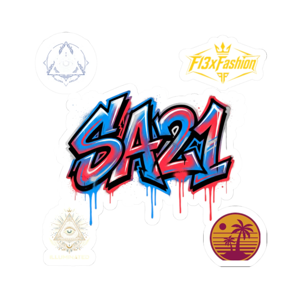 SA21 Graffiti Sticker — Drip Street Art Laptop Decal