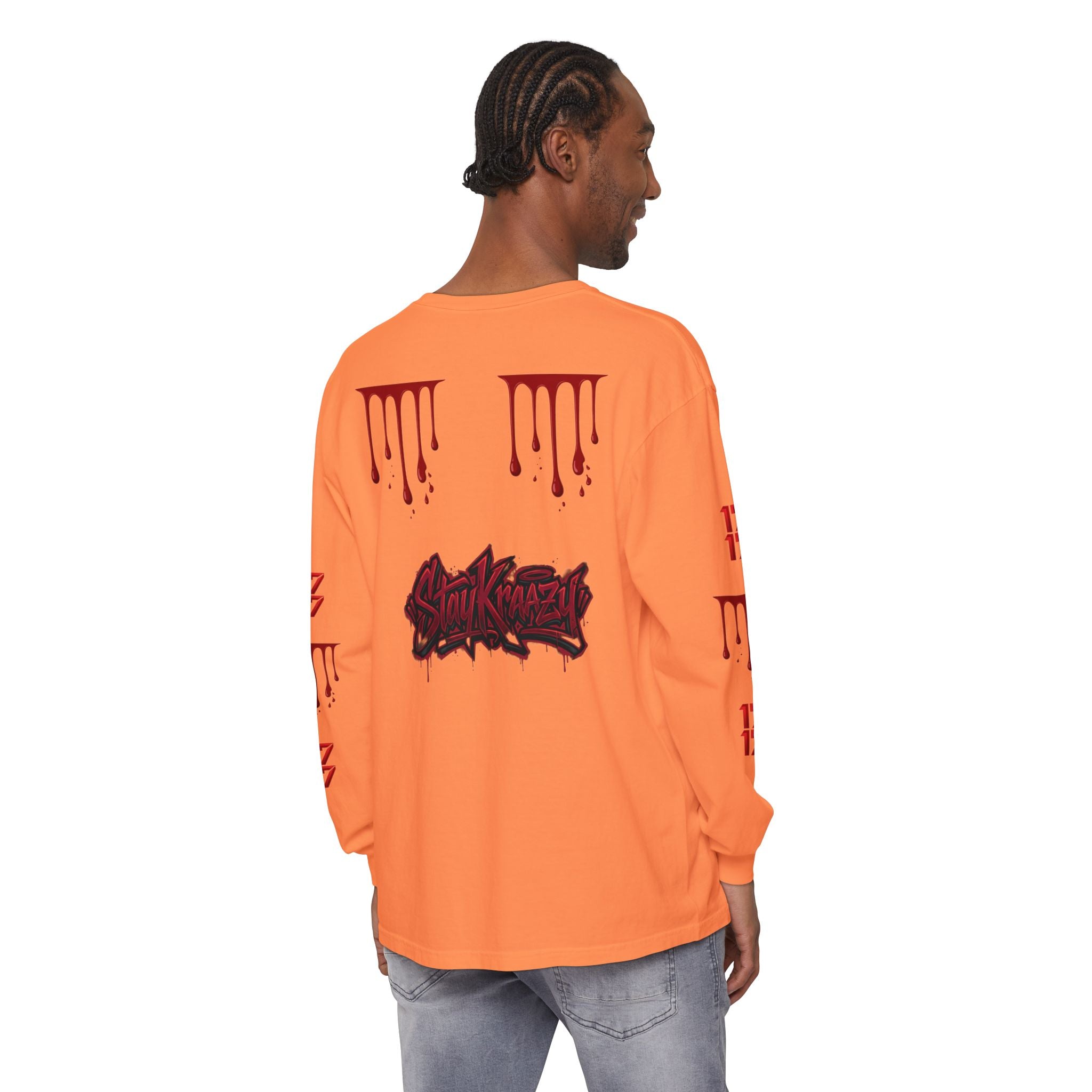 Blood Drip Graphic Long Sleeve Tee