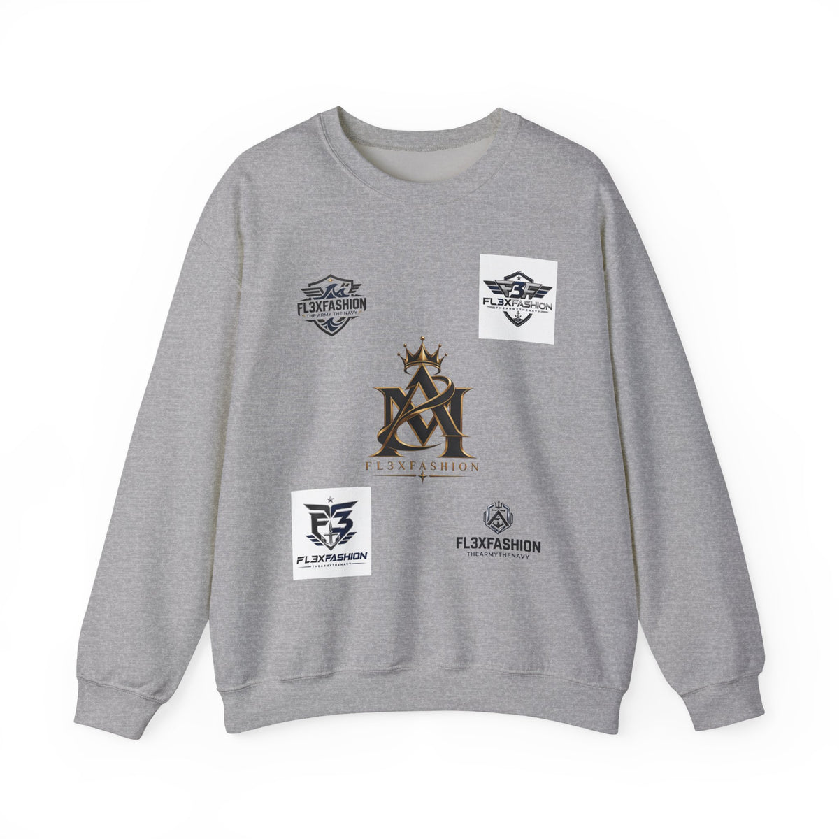 Logo Patch Crewneck Sweatshirt — Minimal Streetwear Brand Logos