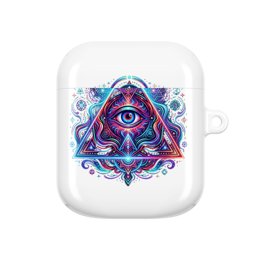 Psychedelic Third Eye AirPod Case — Vibrant Mystic Triangle Design