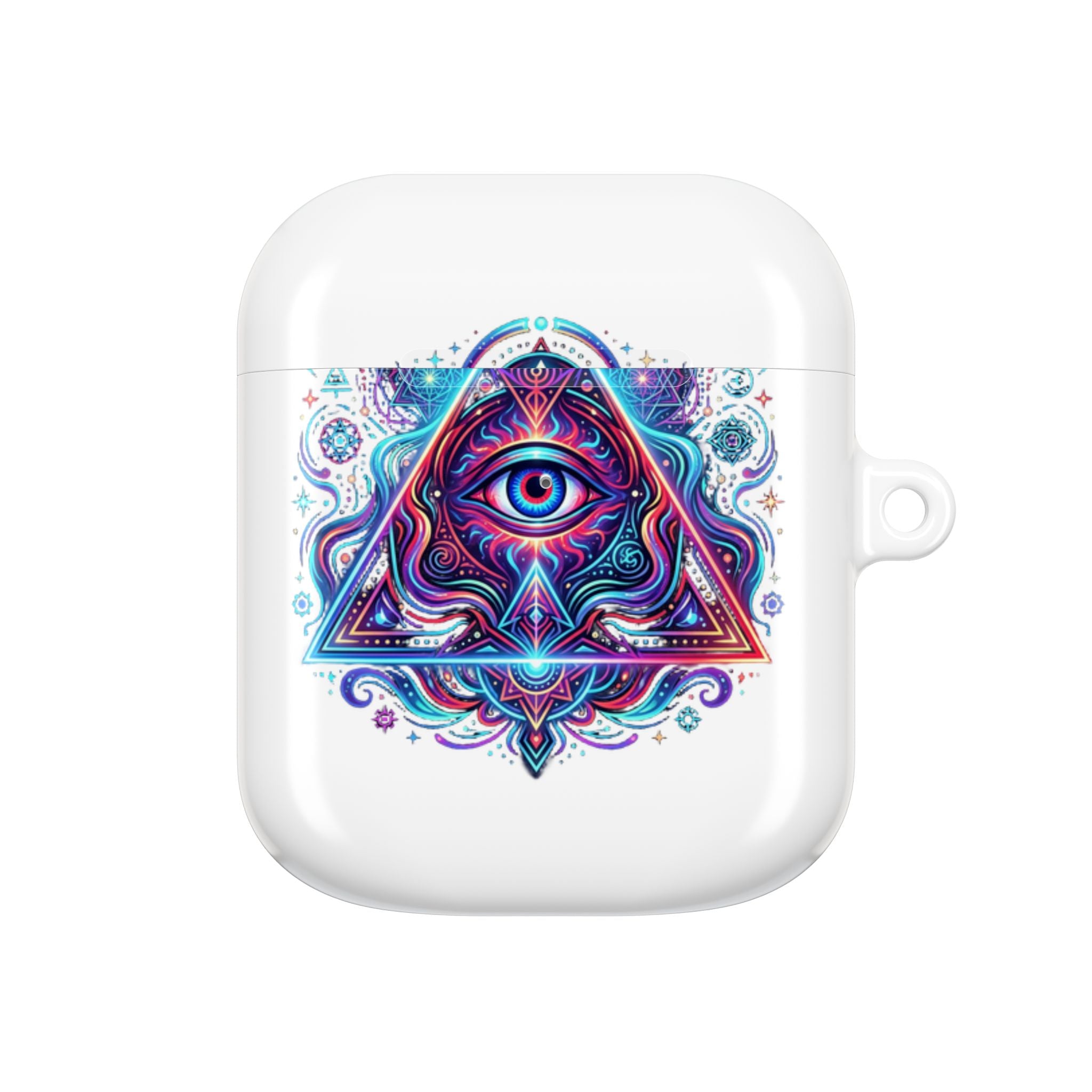 Psychedelic Third Eye AirPod Case — Vibrant Mystic Triangle Design