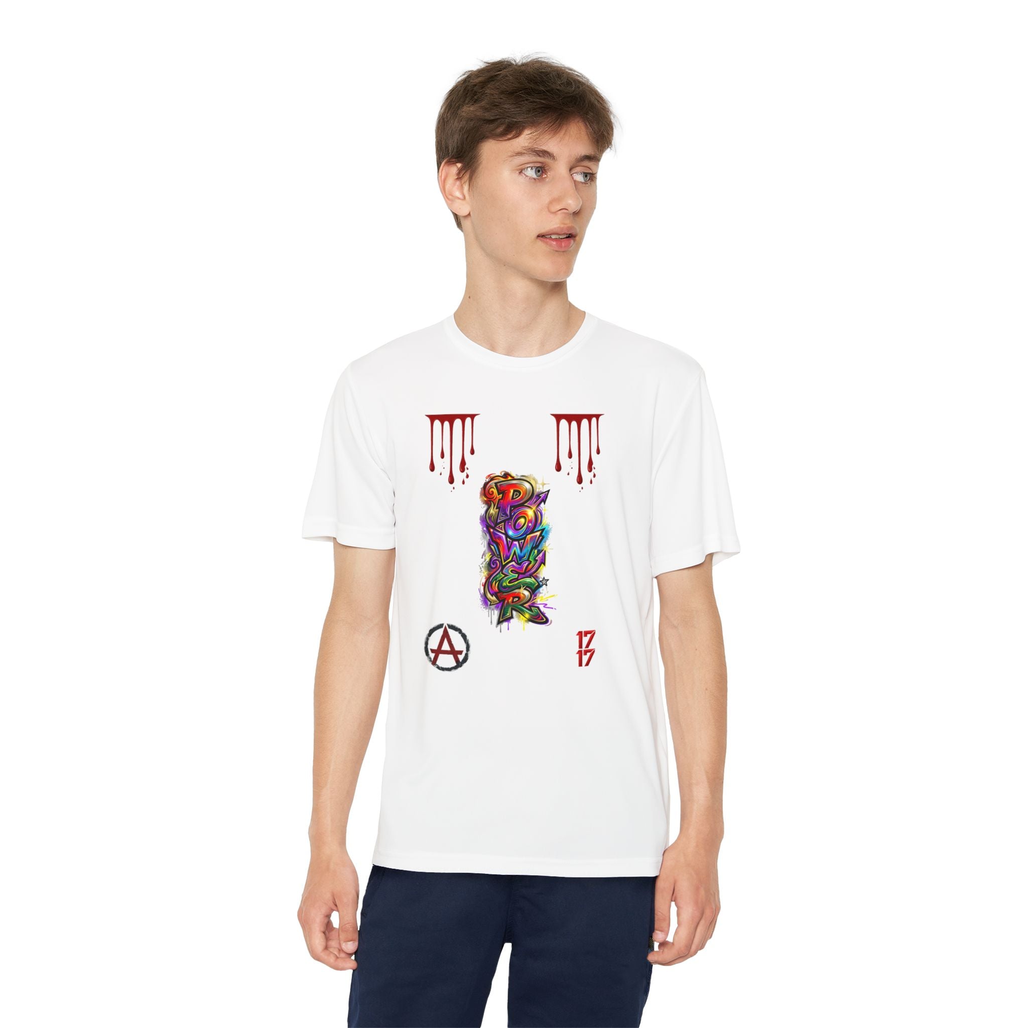 Youth Competitor Tee — Colorful Graffiti Anarchy Graphic T-Shirt
