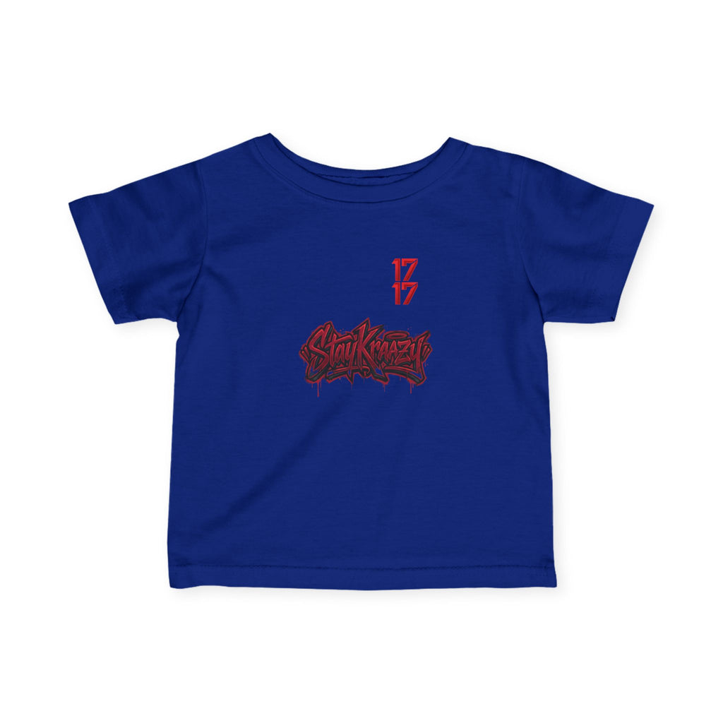 Infant Tee — Red Graffiti "17/17" Street Style Baby Shirt