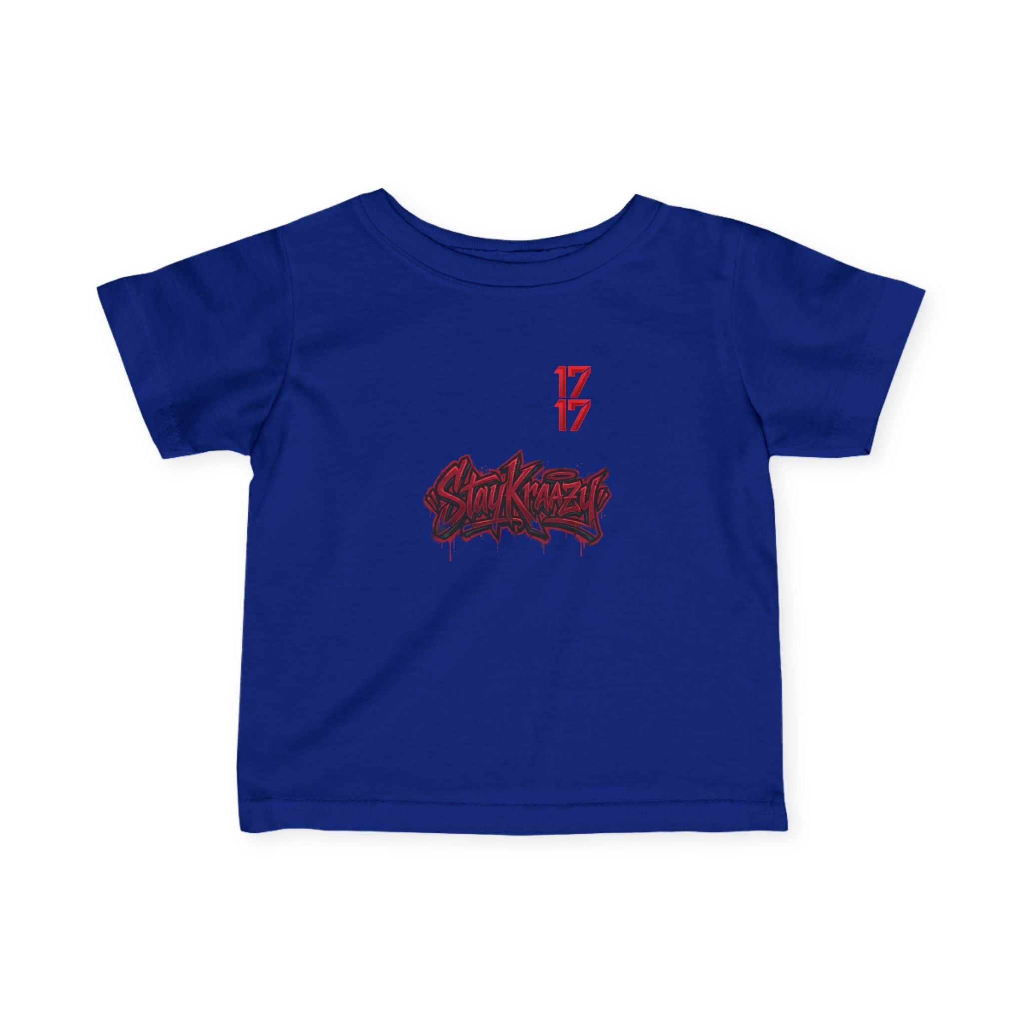 Infant Tee — Red Graffiti "17/17" Street Style Baby Shirt