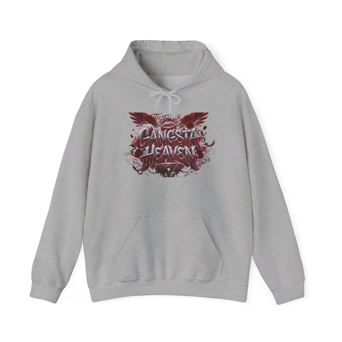 Hoodie - "Gangsta Heaven" Gothic Angel Graphic Pullover