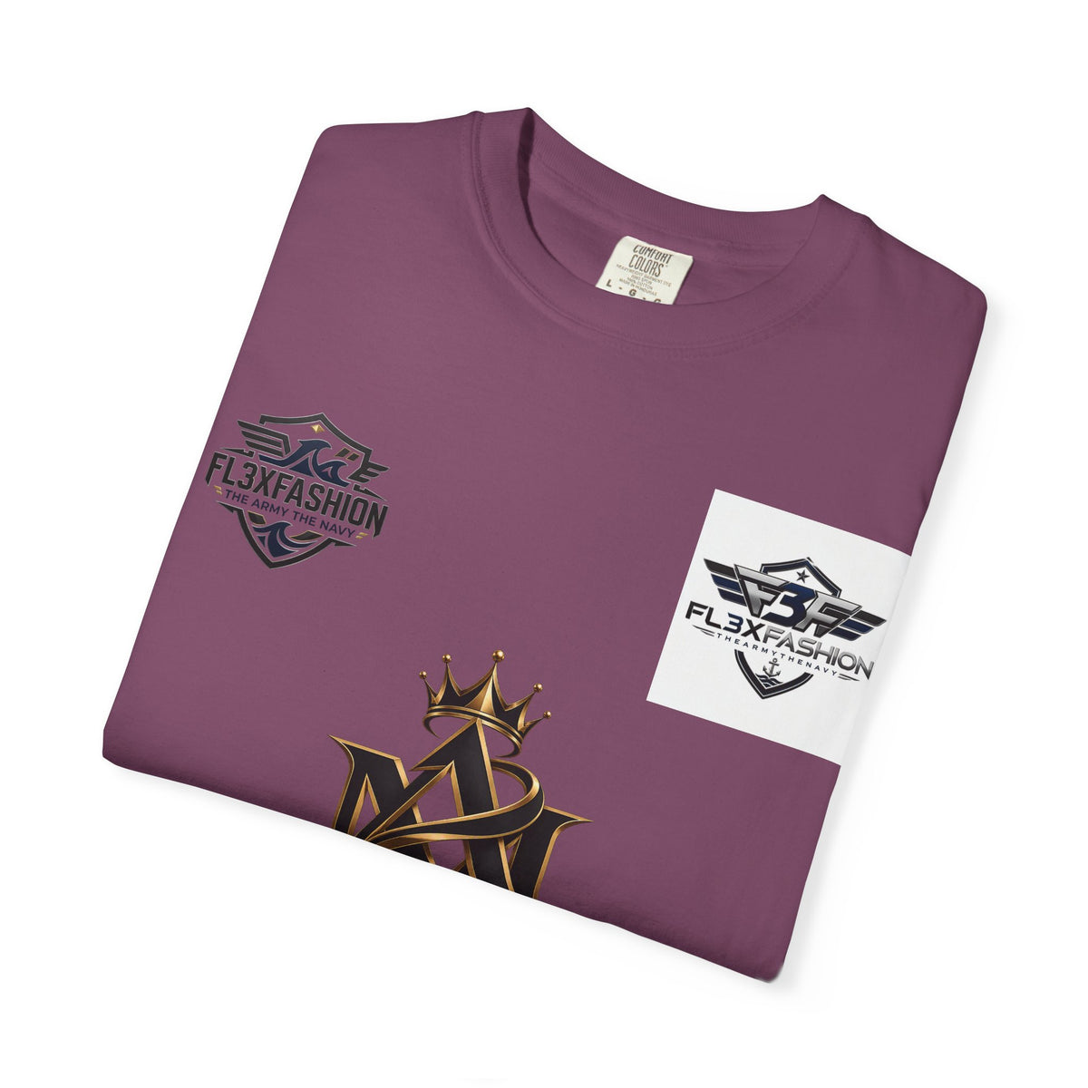 Graphic T-Shirt — Mythic Warrior Back Print with Crest Logos