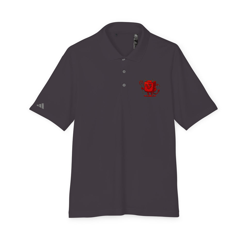 Red Devil Logo Polo Shirt — Embroidered Small Chest Graphic, Golf & Casual Wear