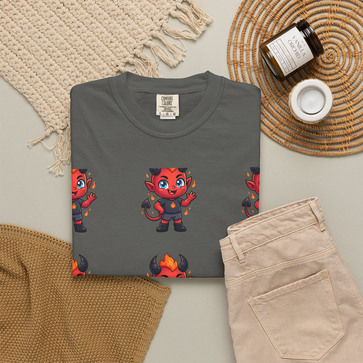 Illuminati Israel Pyramid T-Shirt with Devil Character Pattern