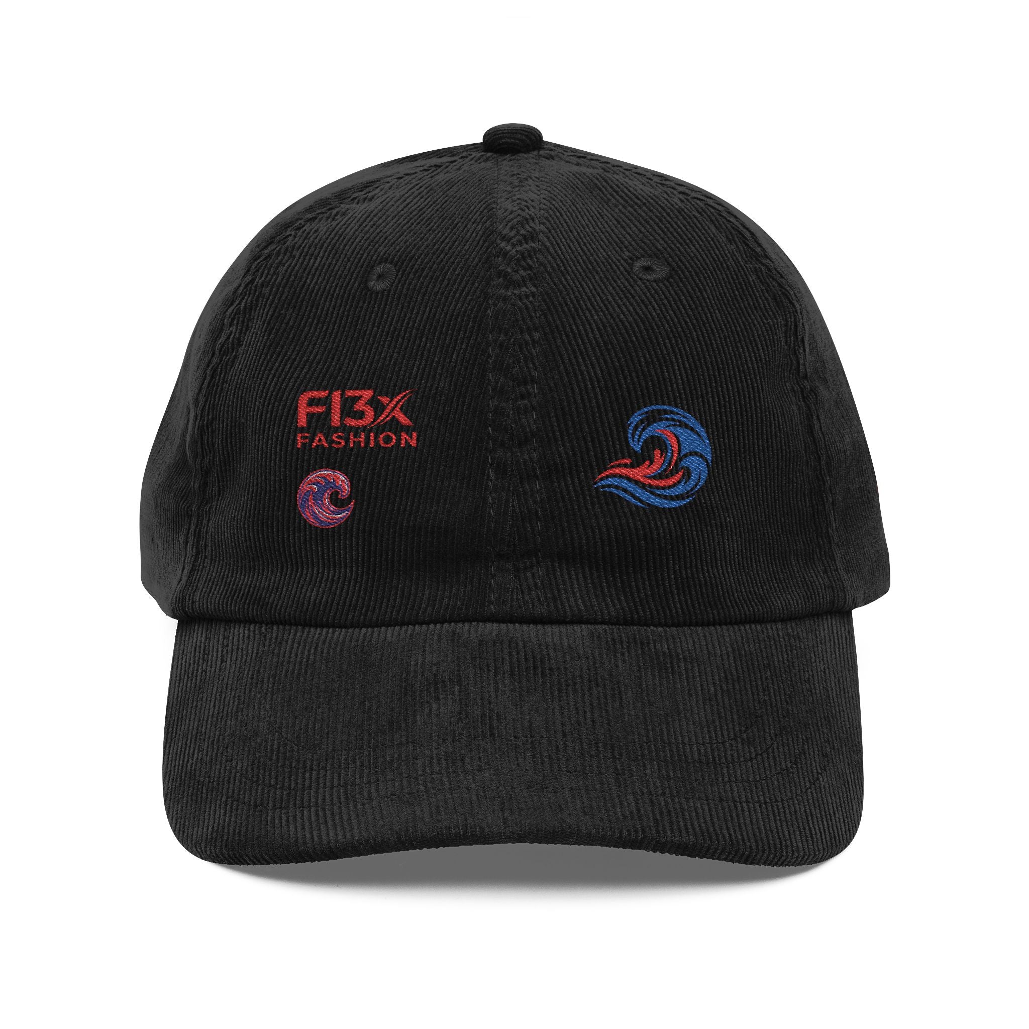 Vintage Corduroy Embroidered Cap — Retro Washed Baseball Hat