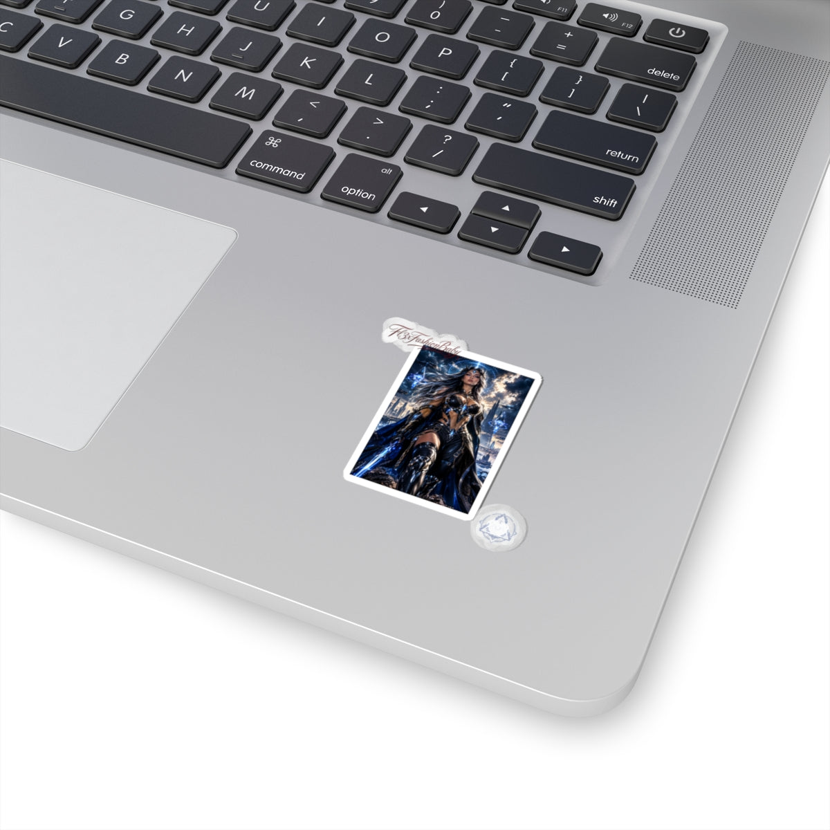 Warrior Queen Fantasy Sticker — Valiant Female Knight Kiss-Cut Sticker