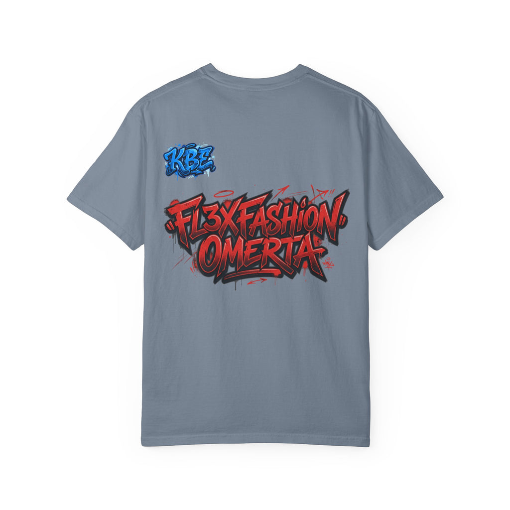 Cyberpunk Streetwear T-Shirt — "Fl3x Fashion Omertà" Graphic