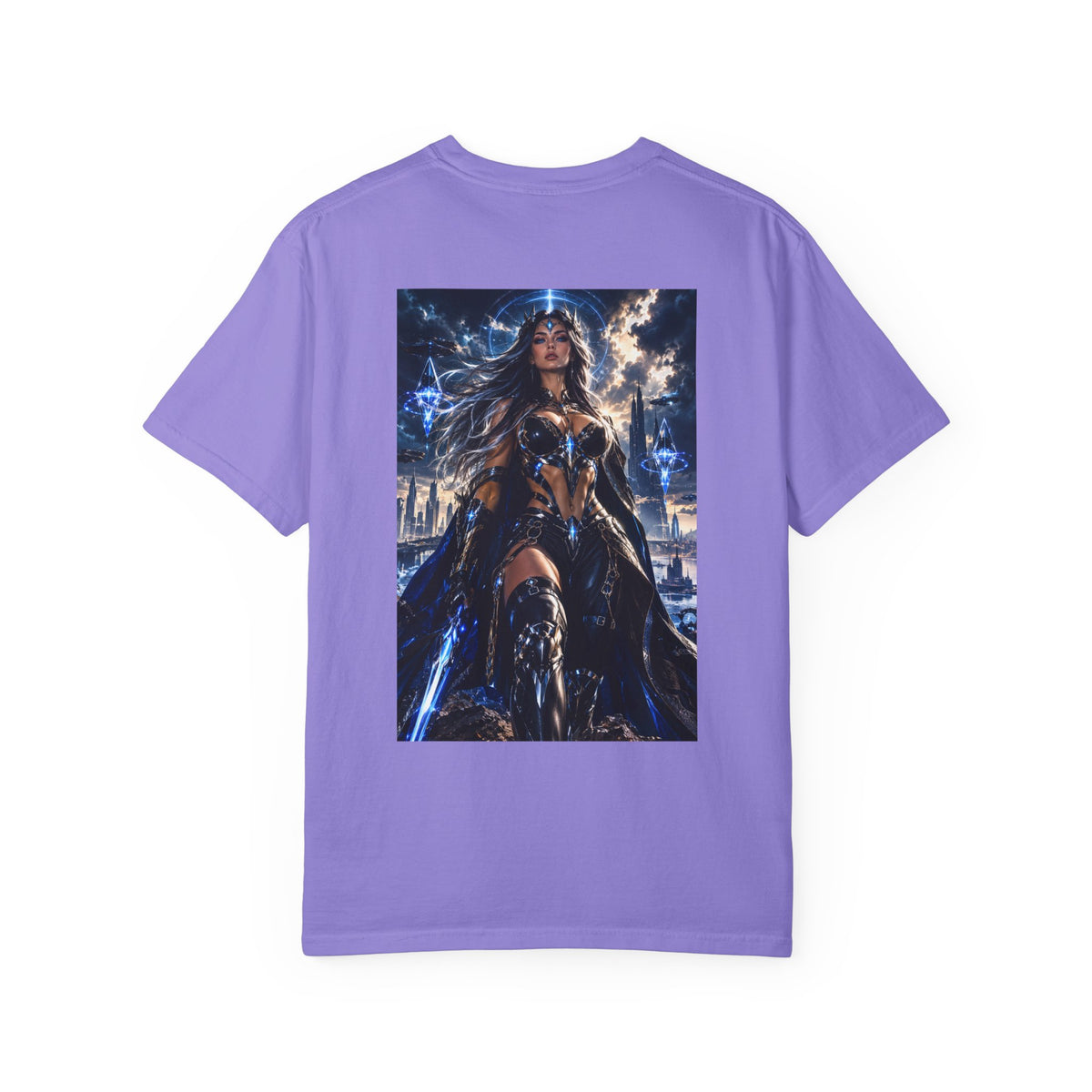 Graphic T-Shirt — Mythic Warrior Back Print with Crest Logos