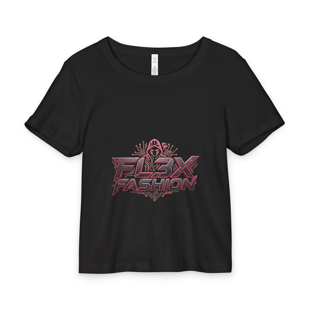 Baby Tee — Flex Fashion Pink Logo Ribbed Organic Tee