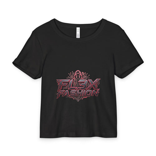 Baby Tee — Flex Fashion Pink Logo Ribbed Organic Tee