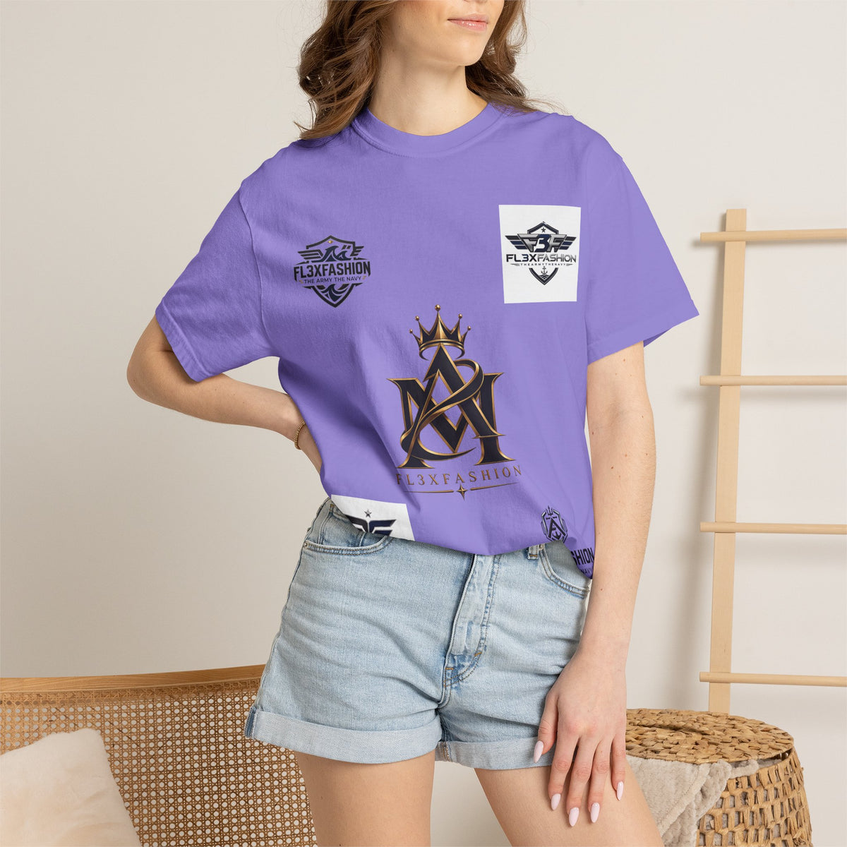 Graphic T-Shirt — Mythic Warrior Back Print with Crest Logos