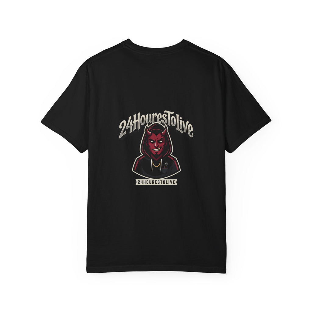 Angel & Devil Graphic T-Shirt — '24 Hours To Live' Streetwear