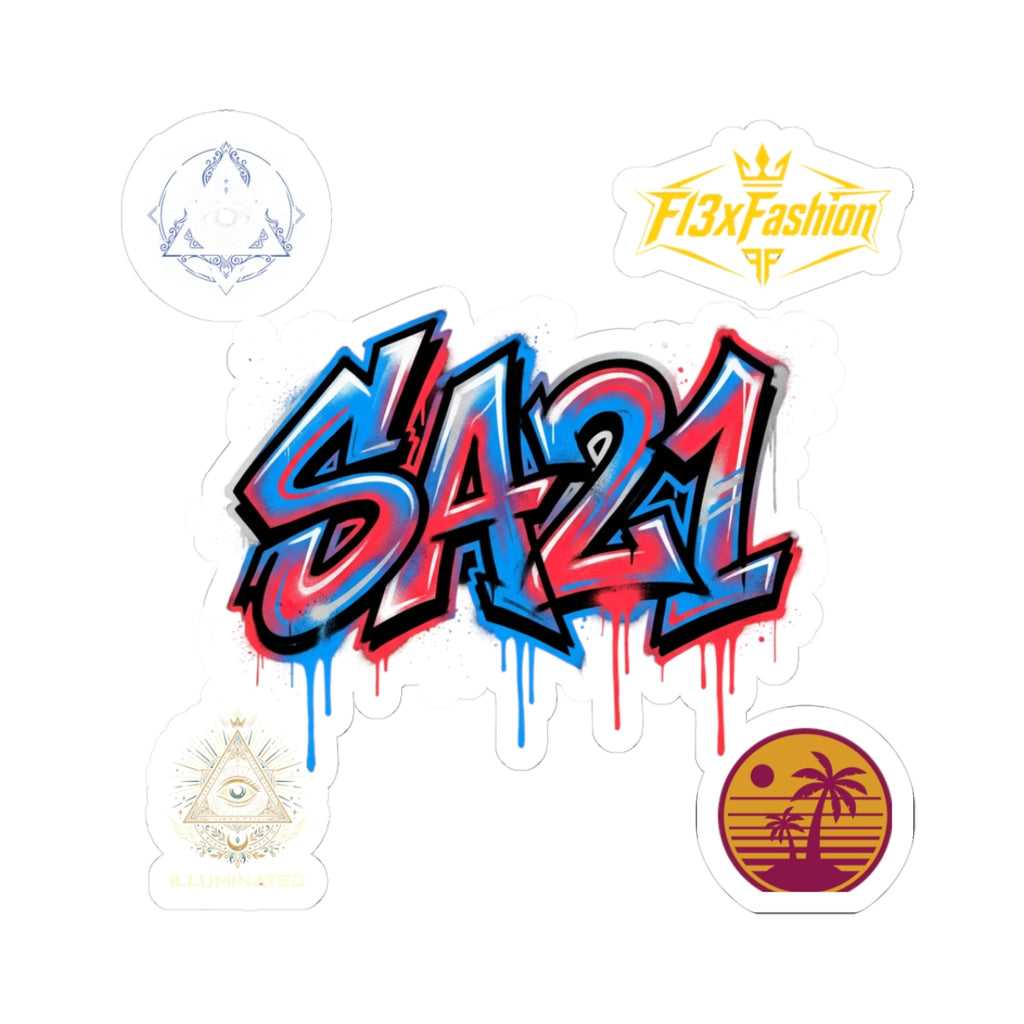 SA21 Graffiti Sticker — Drip Street Art Laptop Decal