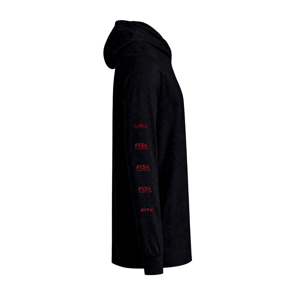 Horror Joker Face Hooded Long Sleeve Tee — Graphic Streetwear Top