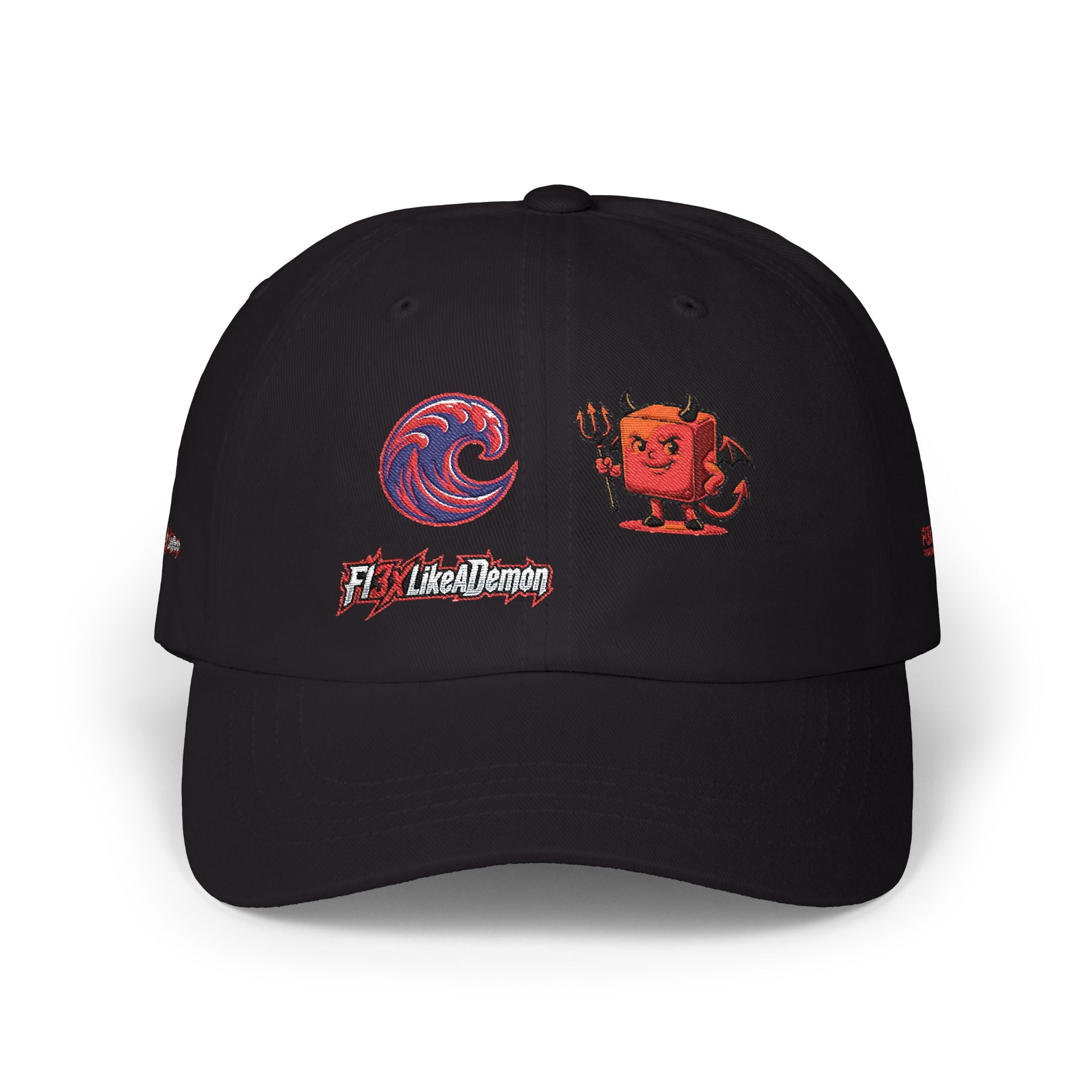Devil Pixel Dad Cap – Retro Gaming Graphic Baseball Hat
