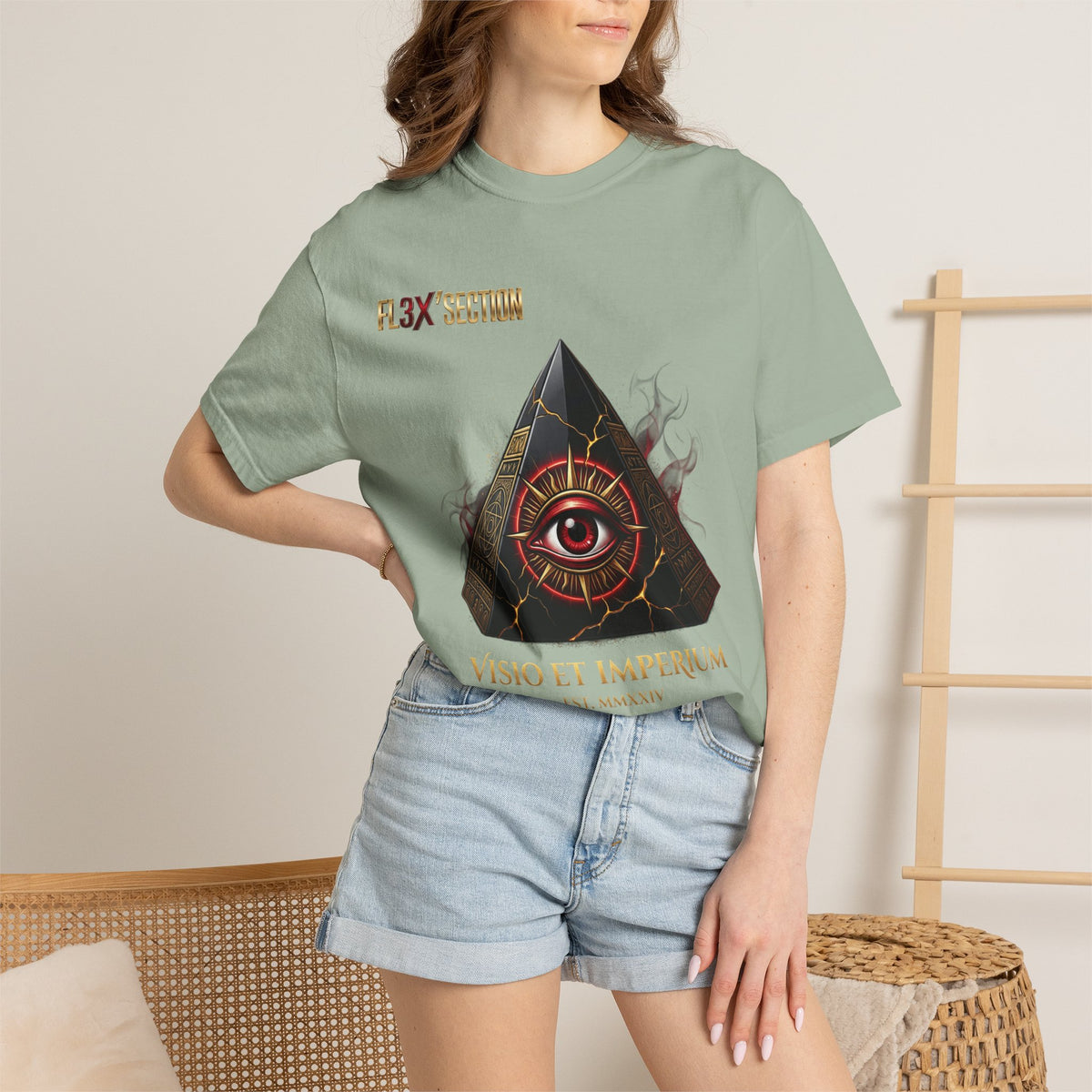 All-Seeing Eye Pyramid T-Shirt — "Visio Et Imperium" Graphic Tee