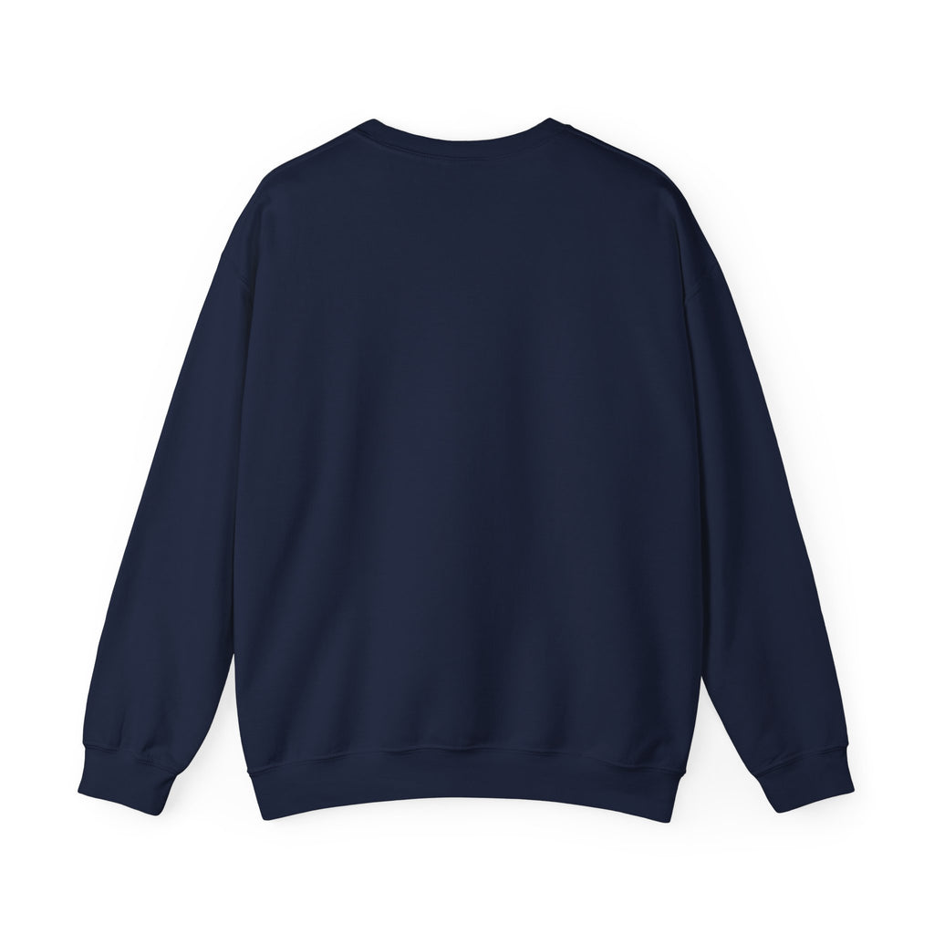 Cute Devil Character Grid Sweatshirt — Cartoon Demon Pattern Crewneck