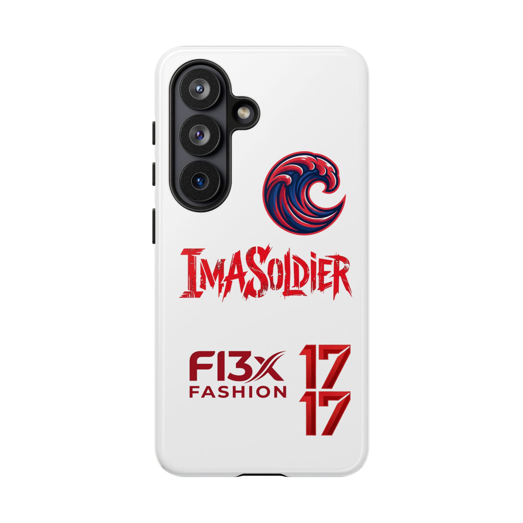 Phone Case — 'ImaSoldier' Red Wave Protective Hard Case