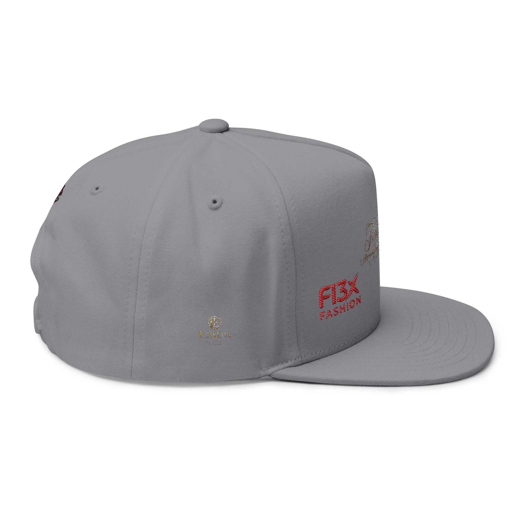 Embroidered Phoenix Flat Bill Cap — F13X Fashion Streetwear Snapback
