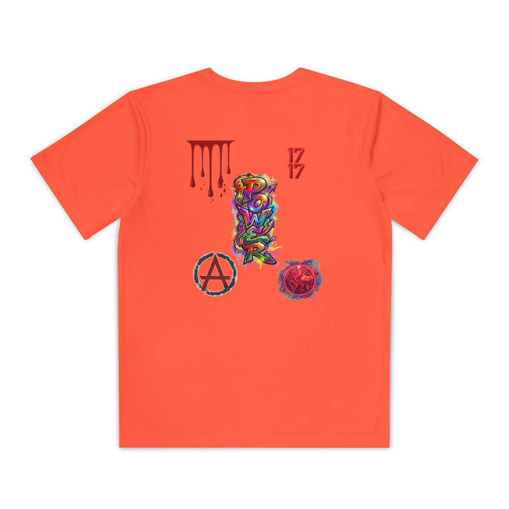 Youth Competitor Tee — Colorful Graffiti Anarchy Graphic T-Shirt