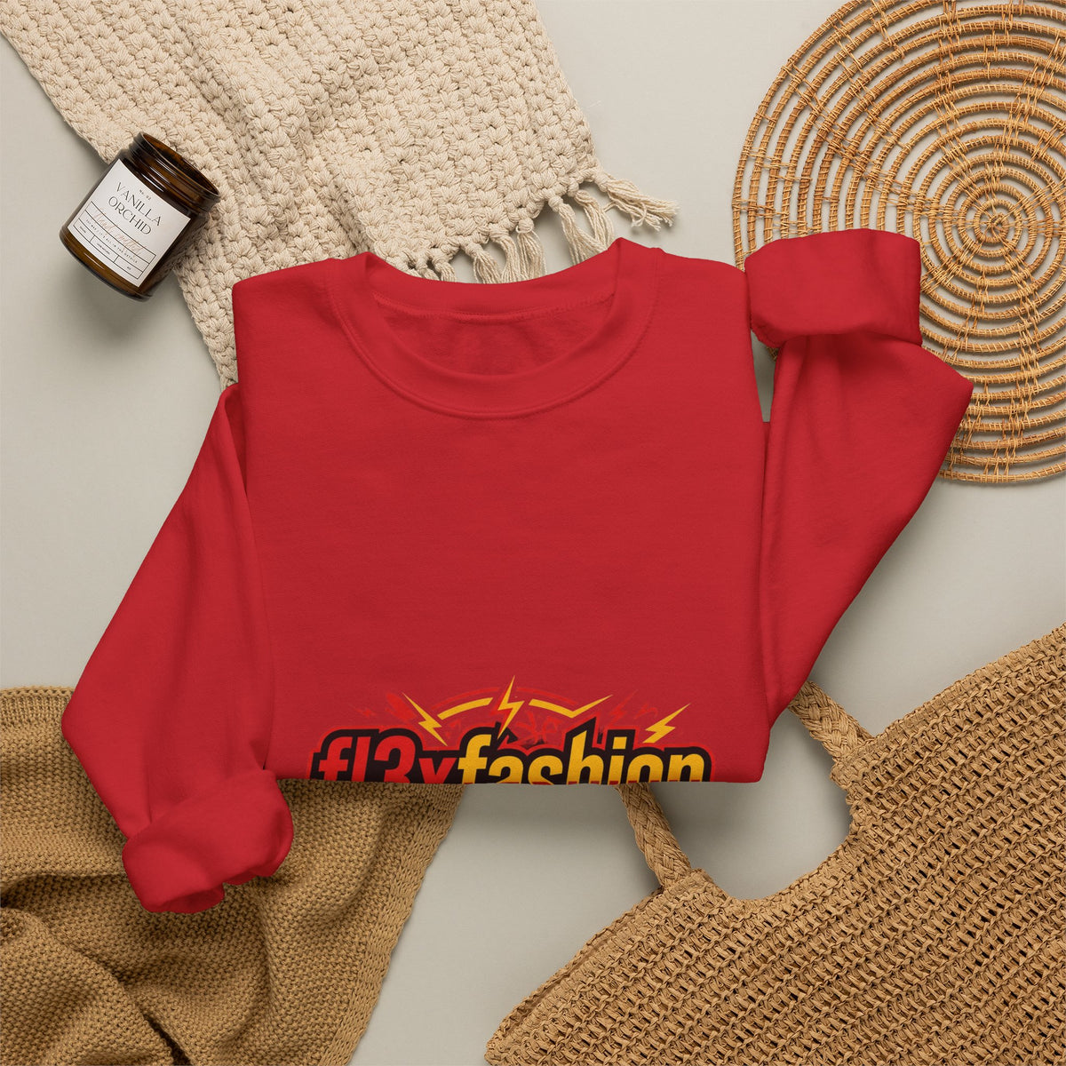 Logo Pattern Sweatshirt — fi3xfashion Graphic Crewneck