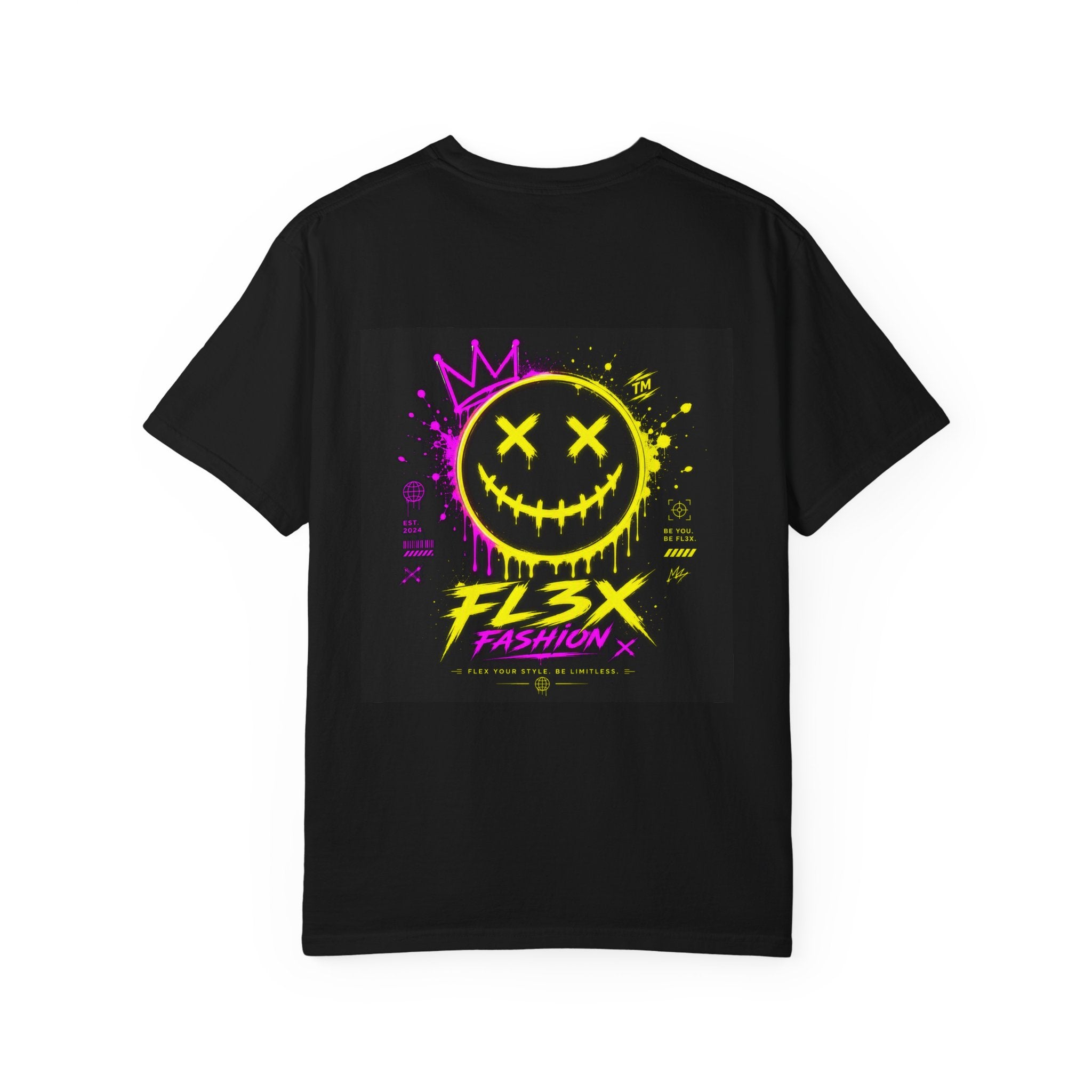 Graphic Tee — Neon Graffiti Smiley "FL3X Fashion"